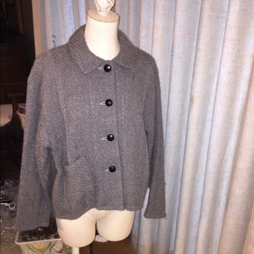 Kiko Knit Sweater Jacket Vintage Gray M/L